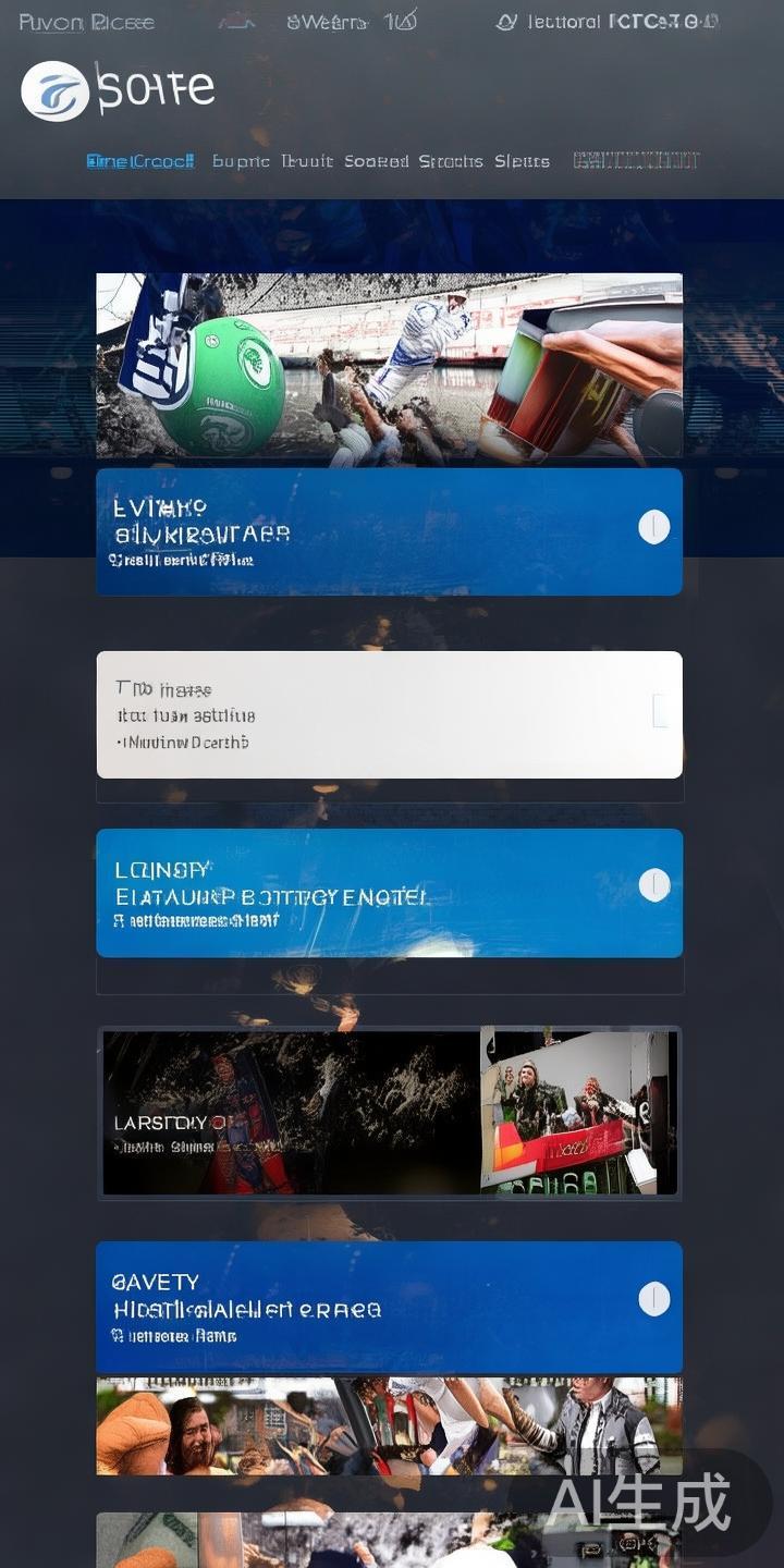 中间区域主要展示重点赛事和推荐内容，方便用户直接进